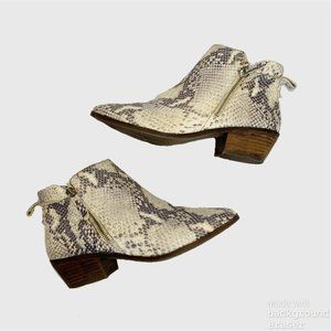 Vince Camuto Suede Snakeskin Booties Size 7